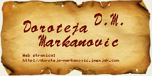Doroteja Markanović vizit kartica